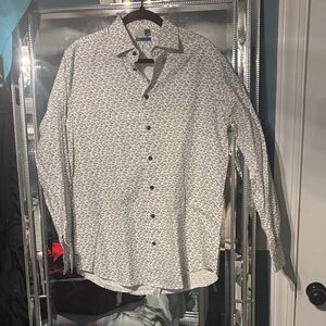 Men's White Patterned Shirt